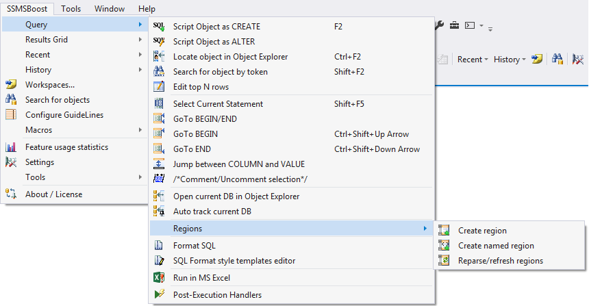 sql prompt search for columns