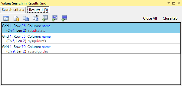 Find in results grid: ssms plug-in